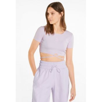 Tricou crop elastic Classics la reducere