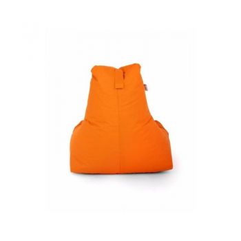 Fotoliu tip para Big Bean Bag textil umplut cu perle polistiren portocaliu la reducere