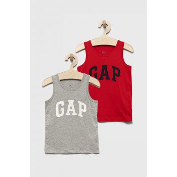 GAP tricou de bumbac pentru copii (2-pack) melanj