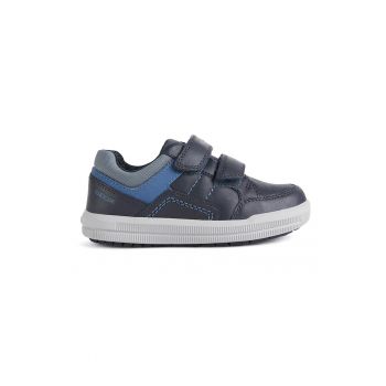 Pantofi sport de piele cu velcro si logo
