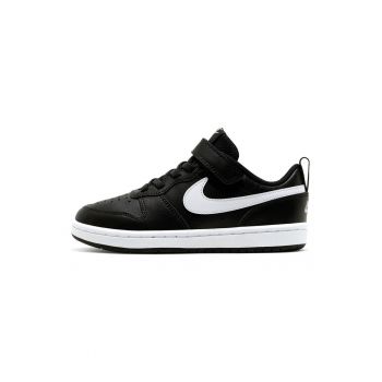 Pantofi sport din piele cu insertii din piele ecologica Court Borough Pantofi sport din piele cu insertii din piele ecologica Court Borough