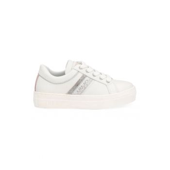 Pantofi sport de piele cu banda logo Pantofi sport de piele cu banda logo