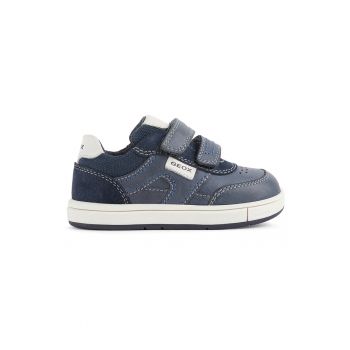 Pantofi sport low-cut de piele cu velcro Pantofi sport low-cut de piele cu velcro