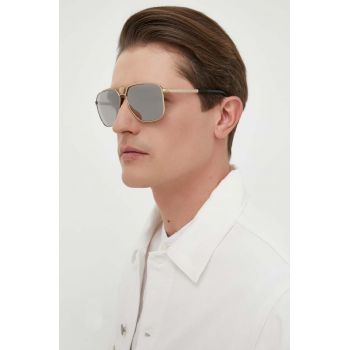 Versace ochelari de soare barbati, culoarea auriu de firma originali