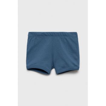 United Colors of Benetton pantaloni scurți din bumbac pentru copii culoarea albastru marin, neted