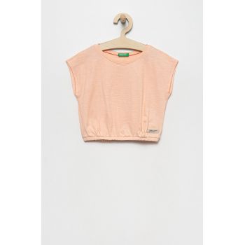 United Colors of Benetton tricou de bumbac pentru copii culoarea roz ieftin