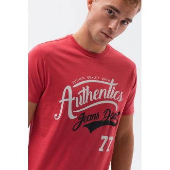 Tricou de bumbac cu imprimeu Authentic