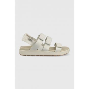 Keen sandale Elle Strappy femei, culoarea bej, cu platforma