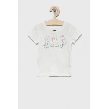 GAP tricou de bumbac pentru copii culoarea alb