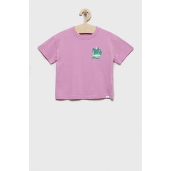 GAP tricou de bumbac pentru copii culoarea roz, cu imprimeu