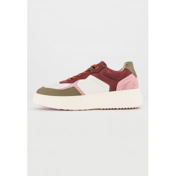 Pantofi sport de piele si piele intoarsa
