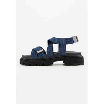Sandale din denim cu toc masiv Xinva Sandale din denim cu toc masiv Xinva