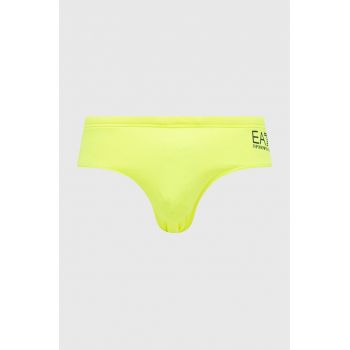 EA7 Emporio Armani costum de baie culoarea galben