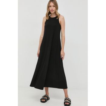 Max Mara Leisure rochie culoarea negru, maxi, drept