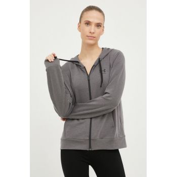 Under Armour bluza 1369853 femei, culoarea gri, cu imprimeu