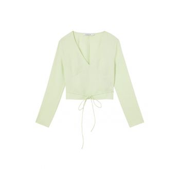 Bluza cu decolteu in V si snur in talie