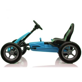 Kart cu pedale si roti gonflabile Karera Albastru Kidscare la reducere