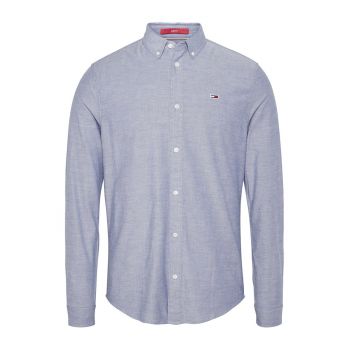Camasa slim fit din amestec de bumbac organic - Alb - Albastru -