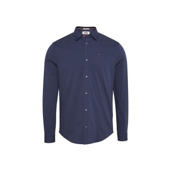 Camasa slim fit din amestec de bumbac organic