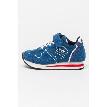Pantofi sport de piele ecologica si material textil cu velcro Quick Pantofi sport de piele ecologica si material textil cu velcro Quick