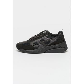 Pantofi sport low-top cu insertie de piele intoarsa S-Serendipity