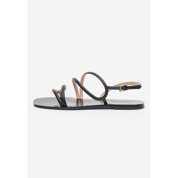 Sandale de piele cu barete multiple Sandale de piele cu barete multiple