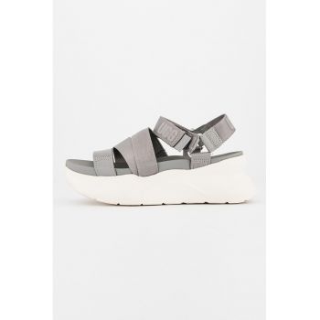 Sandale wedge cu velcro