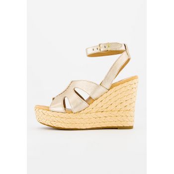 Sandale wedge de piele Careena