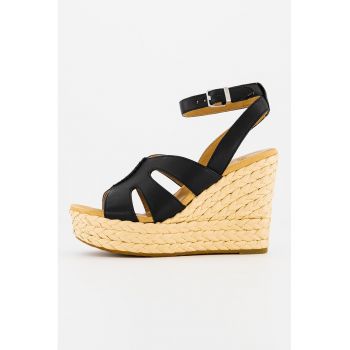 Sandale wedge de piele Careena