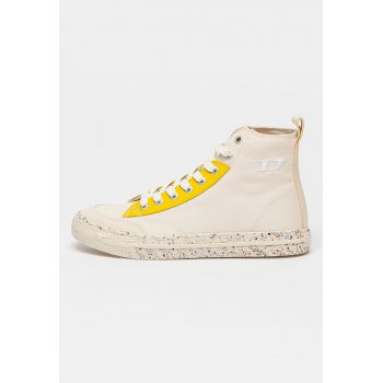 Tenisi high-top de panza cu insertii de piele S-Athos
