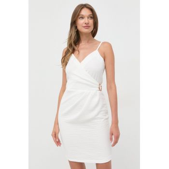 Morgan rochie culoarea alb, mini, mulata