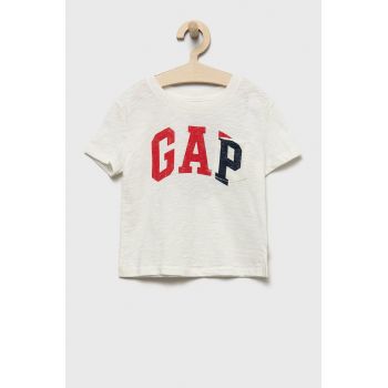 GAP tricou de bumbac pentru copii culoarea alb