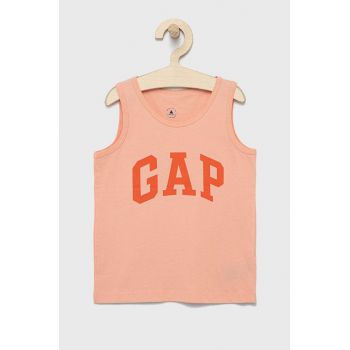 GAP tricou de bumbac pentru copii culoarea roz, cu imprimeu ieftin