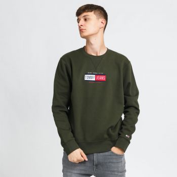 TOMMY JEANS M Timeless Crew Dark Olive