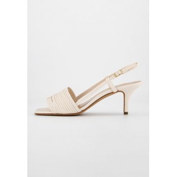 Sandale slingback din piele ecologica Sandale slingback din piele ecologica