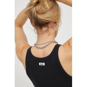 Levi's top din bumbac culoarea negru