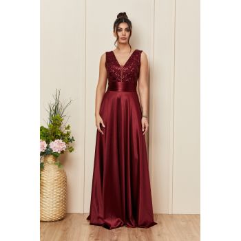 Rochie Delight Bordo ieftina