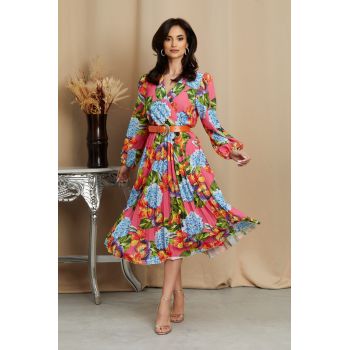 Rochie Malina Roz Multicolora