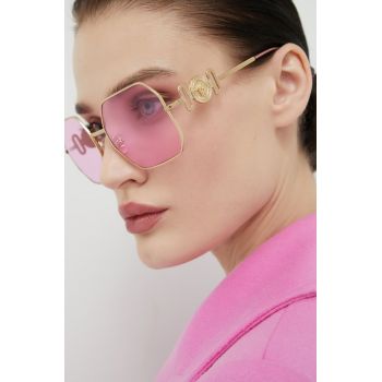 Versace ochelari de soare femei, culoarea roz