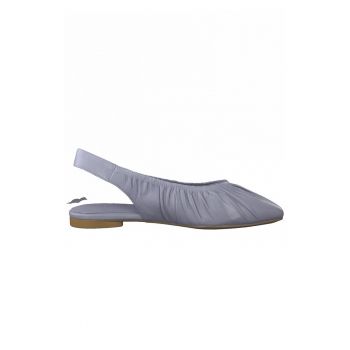 Pantofi slingback de piele cu fronseuri Pantofi slingback de piele cu fronseuri