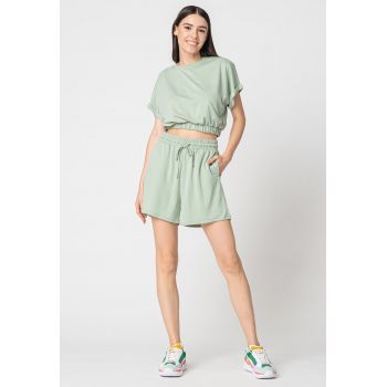 Set de tricou crop si pantaloni scurti Livvy - 2 piese