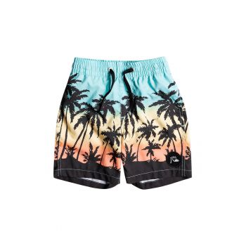 Pantaloni scurti de baie cu model tropical Paradise