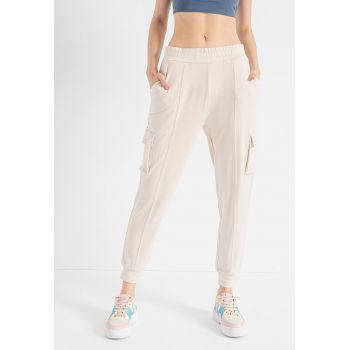 Pantaloni sport cu banda elastica in talie Take It To Go