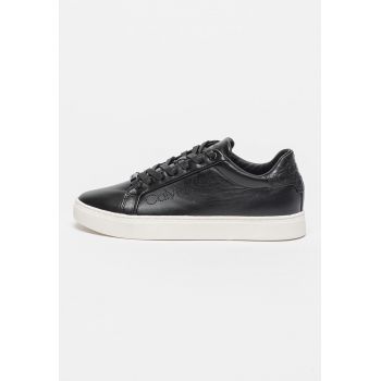 Pantofi sport de piele cu logo perforat