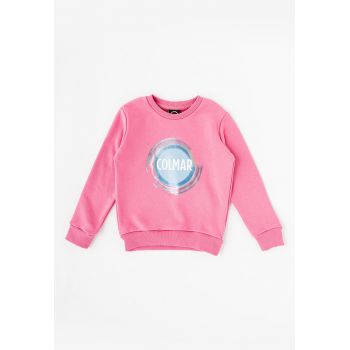Bluza sport din amestec de bumbac cu imprimeu logo