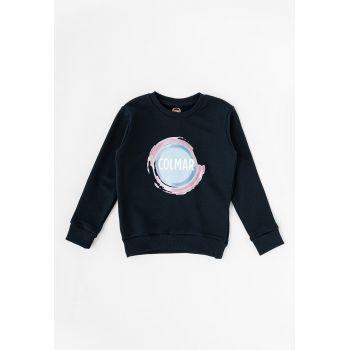 Bluza sport din amestec de bumbac cu imprimeu logo