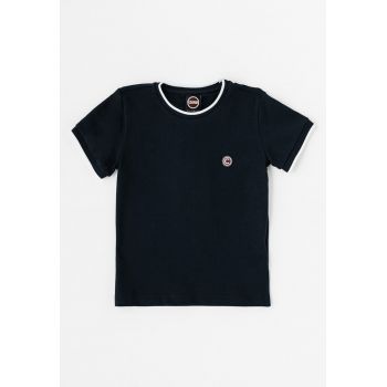 Tricou cu decolteu la baza gatului - decolteu si mansete contrastante Energie