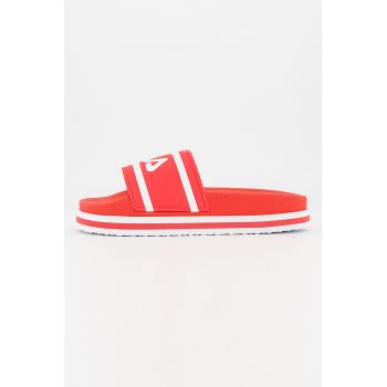 Papuci flatform cu imprimeu logo Morro Bay