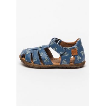Sandale fisherman de piele cu model grafic See Sandale fisherman de piele cu model grafic See