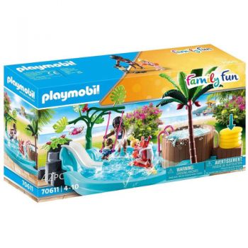 Set de Constructie Playmobil Piscina de Copii cu Tobogan